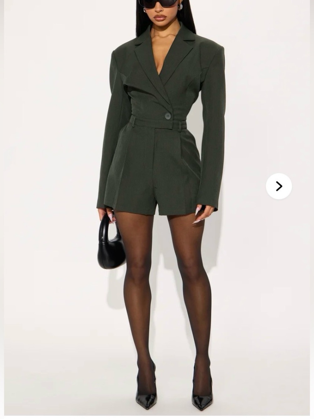 Blazer Romper in Green